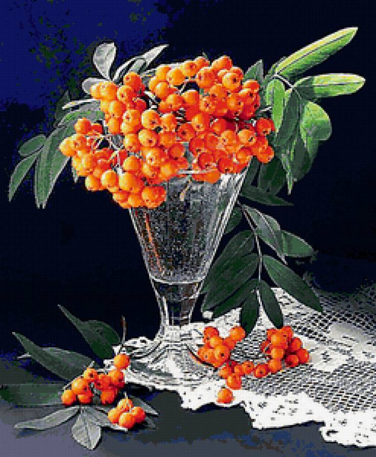 Рябина - рябина, ягоды, букет - предпросмотр