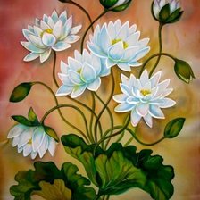 Схема вышивки «цветущий лотос»