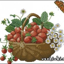 Схема вышивки «клубника»