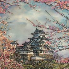 Схема вышивки «цветение сакуры»