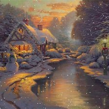 Схема вышивки «Зимний вечер»