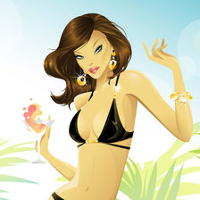 Схема вышивки «на пляже»