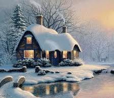 Схема вышивки «Зимний пейзаж»