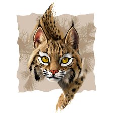 Схема вышивки «Рысь»