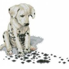 Схема вышивки «щеночек»