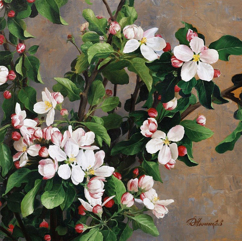 Яблони в цвету - букет, цветы - оригинал