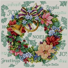 Схема вышивки «Рождественский веночек»