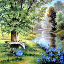 Схема вышивки «Пейзаж»