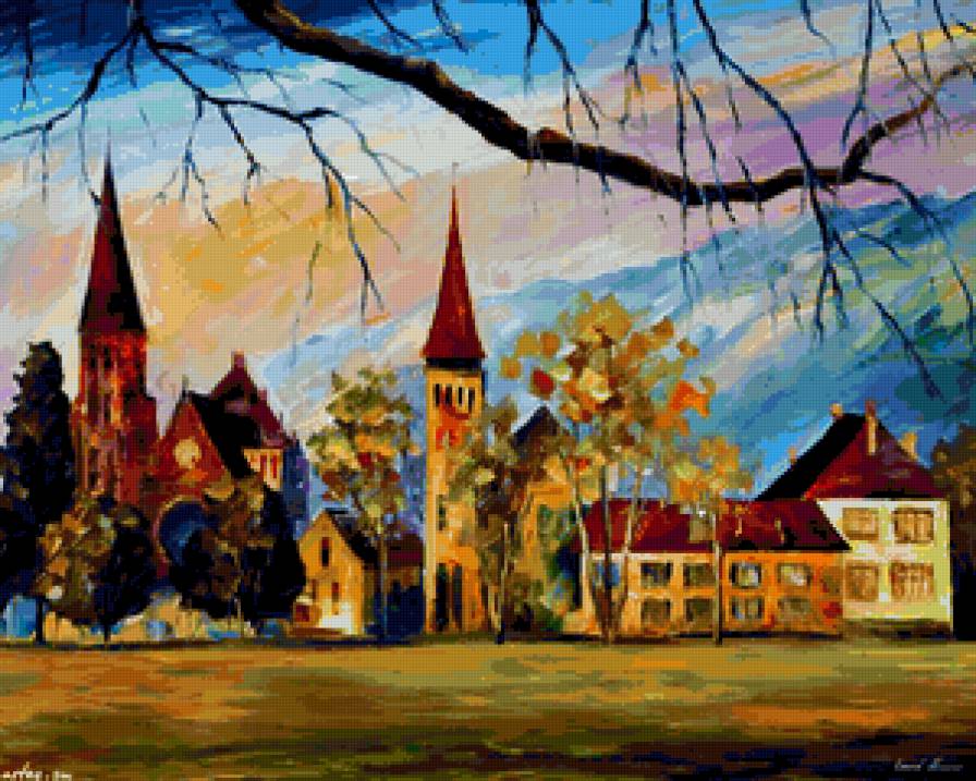 Швейцария - дома, яркие краски - предпросмотр