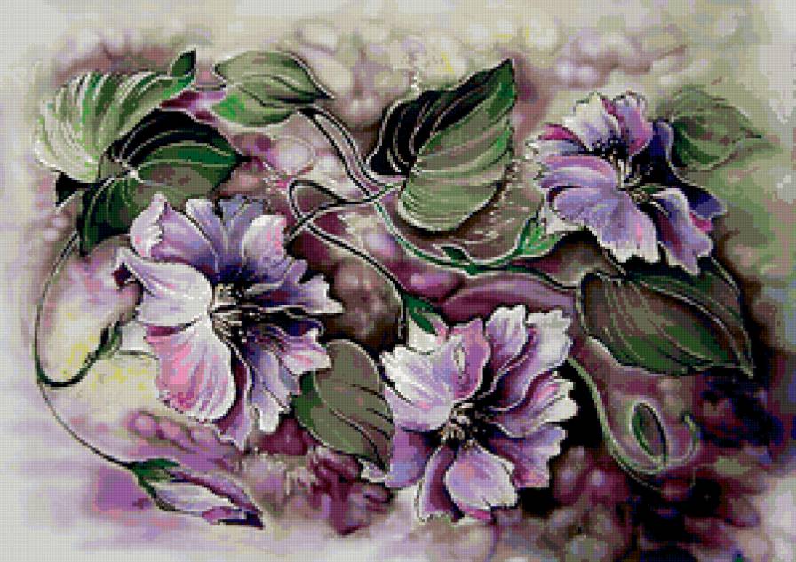 синие цветы - предпросмотр