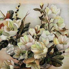 Схема вышивки «белые цветы»