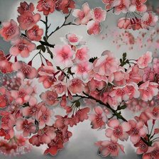 Схема вышивки «сакура»