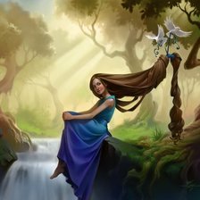 Схема вышивки «Девушка»