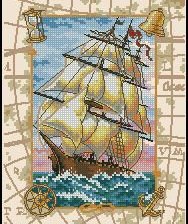 Схема вышивки «корабль 3»
