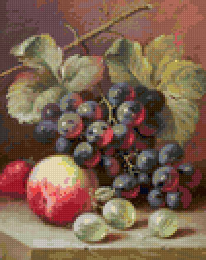 Натюрморт с виноградом - картина, натюрморт - предпросмотр