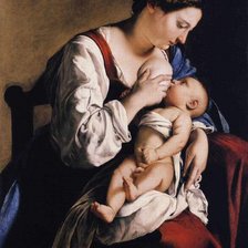 Схема вышивки «Орацио Джентилески : Мадонна с младенцем»