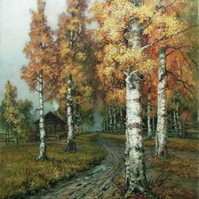 Схема вышивки «Юлий Клевер : Березовая аллея»