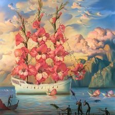 Схема вышивки «Корабль любви»