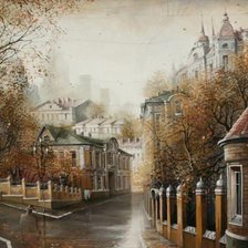 Схема вышивки «улочки»