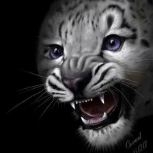 Схема вышивки «Рык барса»