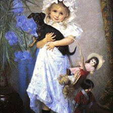 Схема вышивки «Дети и животные»