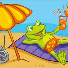 Схема вышивки «Лягушка»