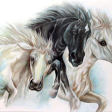 Схема вышивки «тройка»