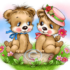 Схема вышивки «Мишка»