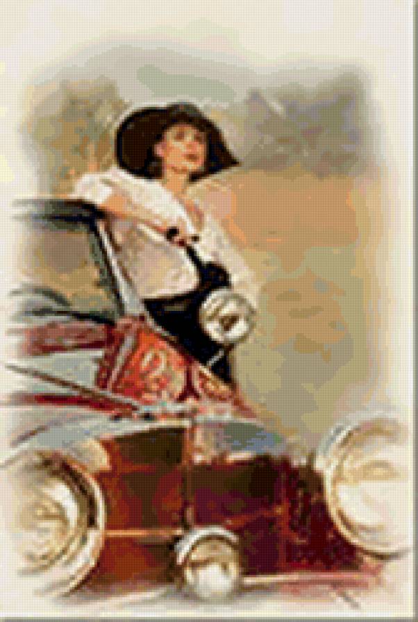 дама у автомобиля - женщина, роскошь, автомобиль, красота - предпросмотр