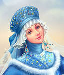 Схема вышивки «снегурочка»