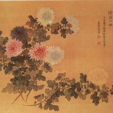 Схема вышивки «хризантемы»