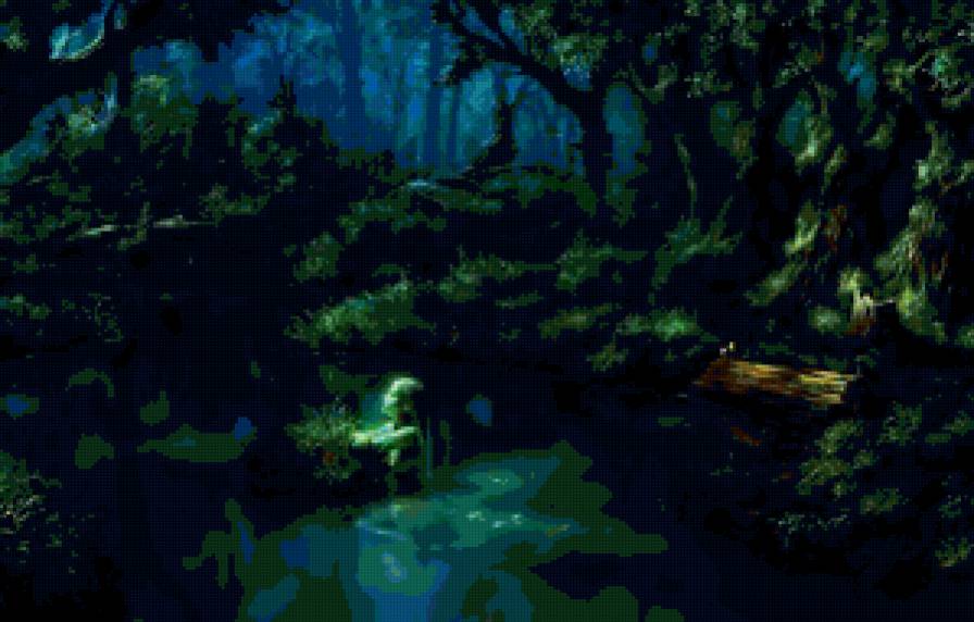 Лесная нимфа - фея, нимфа, лес, фэнтези, сказка, ночь - предпросмотр