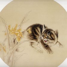 Схема вышивки «кошка»