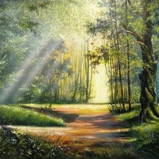 Схема вышивки «Лесной пейзаж»