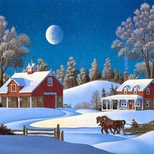 Схема вышивки «Зимний пейзаж»