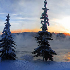 Схема вышивки «Братская ГЭС»