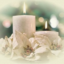 Схема вышивки «новогодние свечи»