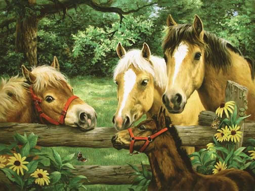 молчаливая беседа - лошади - оригинал