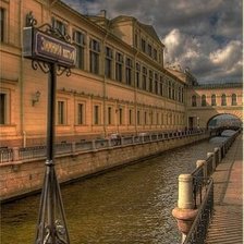 Схема вышивки «Зимний мост (СПб)»