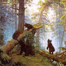 Схема вышивки «утро в сосновом бору»