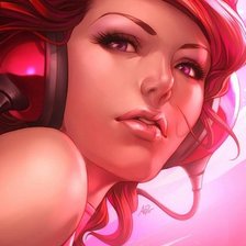 Схема вышивки «Red Girl»