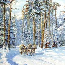 Схема вышивки «тройка»