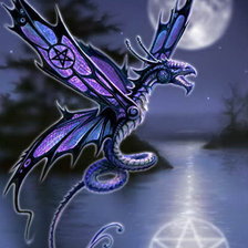 Схема вышивки «Дракон и пентаграмма»