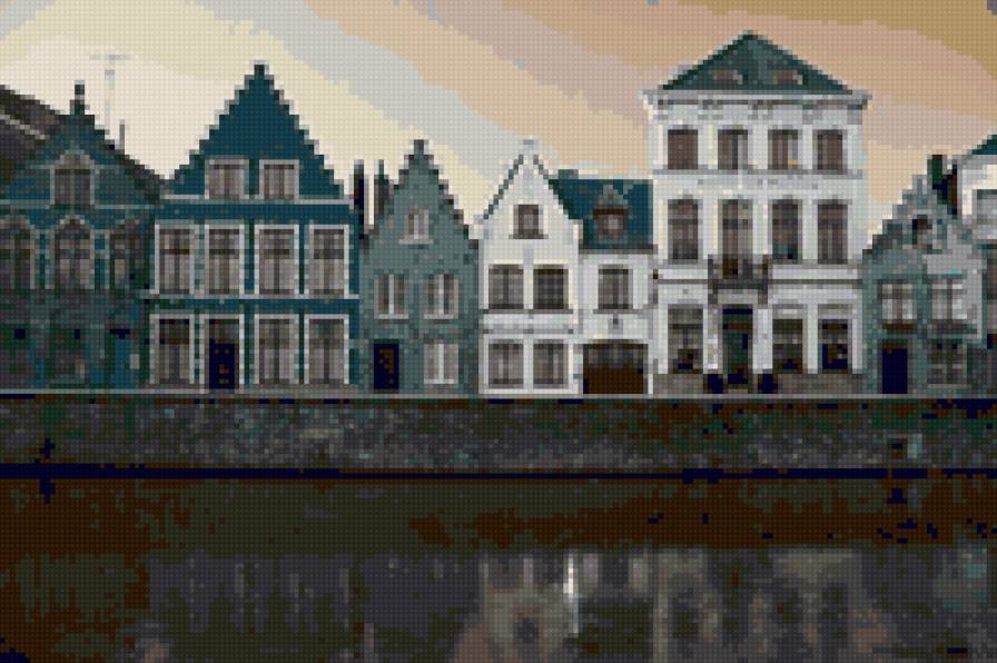 Брюгге, Бельгия - пейзаж, дома, город - предпросмотр