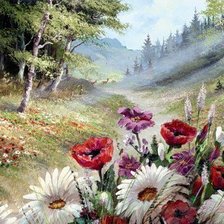 Схема вышивки «Пейзаж»