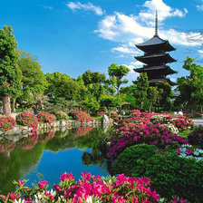 Схема вышивки «Японсикй пейзаж»