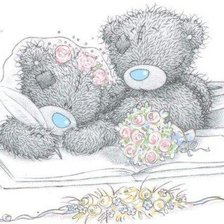 Схема вышивки «Тедди свадьба»