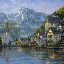 Схема вышивки «В горах»