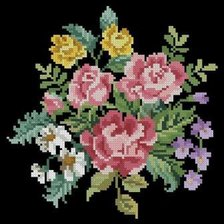 Букет на чёрном фоне