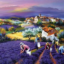 Схема вышивки «Сбор лаванды»